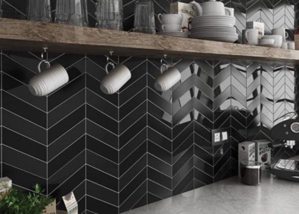 Pola chevron berwarna netral